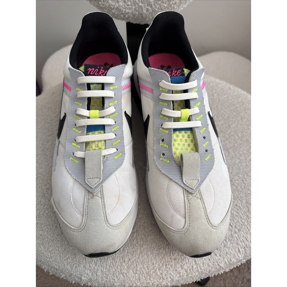 Nike Air Max Pre-Day Mens Low Top Sneakers White Black Neon Size 13 DZ4399-100